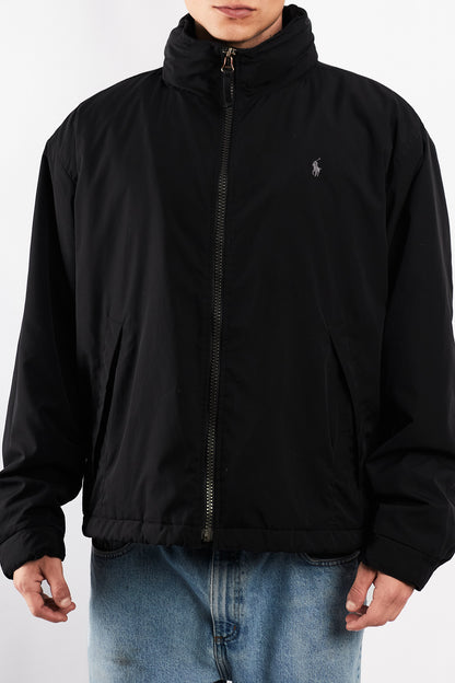 2000 Vintage Polo Ralph Lauren Black Impermeable Bomber Jacket (L/XL)