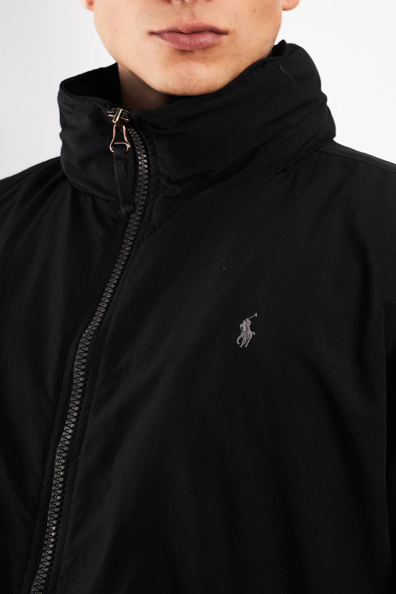 2000 Vintage Polo Ralph Lauren Black Impermeable Bomber Jacket (L/XL)