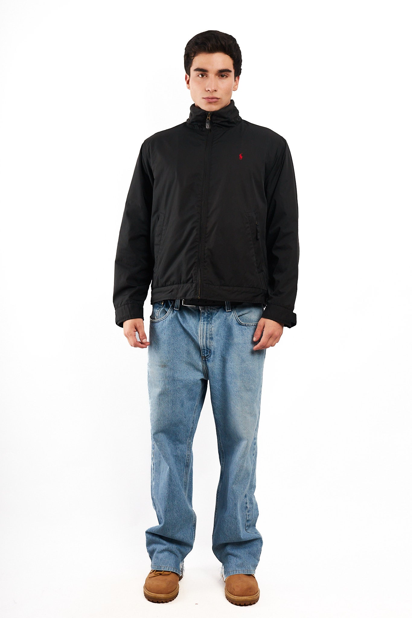 2000 Vintage Polo Ralph Lauren Black Impermeable Bomber Jacket (M)