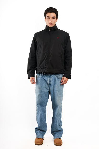 2000 Vintage Polo Ralph Lauren Black Impermeable Bomber Jacket (M)