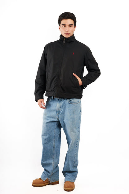 2000 Vintage Polo Ralph Lauren Black Impermeable Bomber Jacket (M)