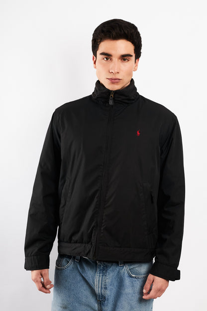 2000 Vintage Polo Ralph Lauren Black Impermeable Bomber Jacket (M)