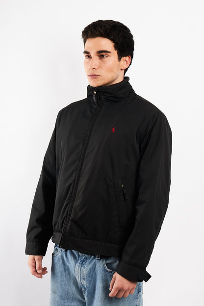 2000 Vintage Polo Ralph Lauren Black Impermeable Bomber Jacket (M)