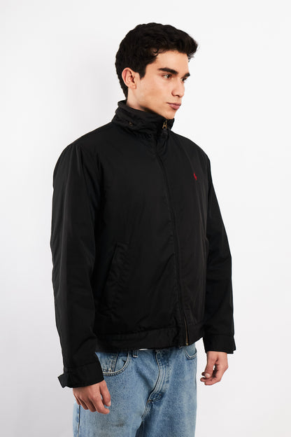 2000 Vintage Polo Ralph Lauren Black Impermeable Bomber Jacket (M)