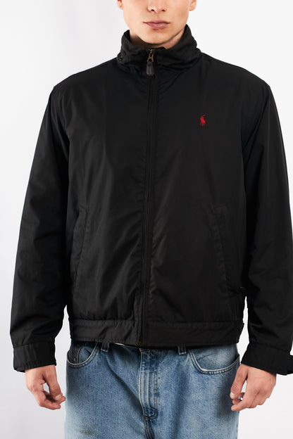 2000 Vintage Polo Ralph Lauren Black Impermeable Bomber Jacket (M)