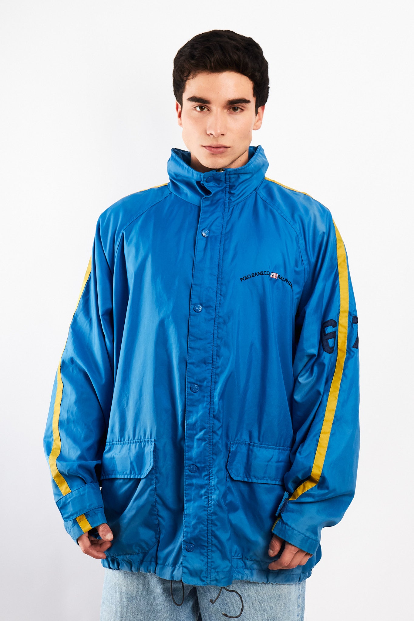 2000 Vintage Polo Jeans Co. Electric Blue Windbreaker(XL)