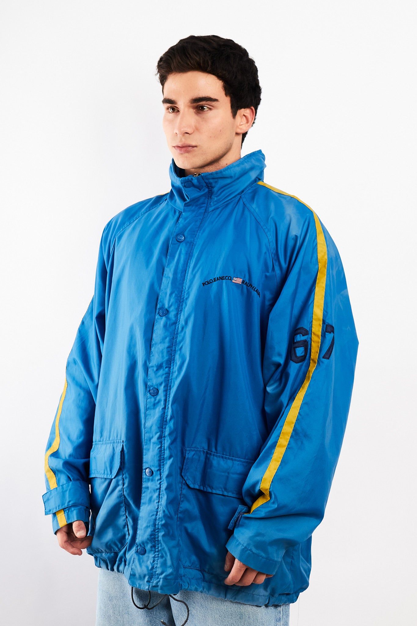 2000 Vintage Polo Jeans Co. Electric Blue Windbreaker(XL)