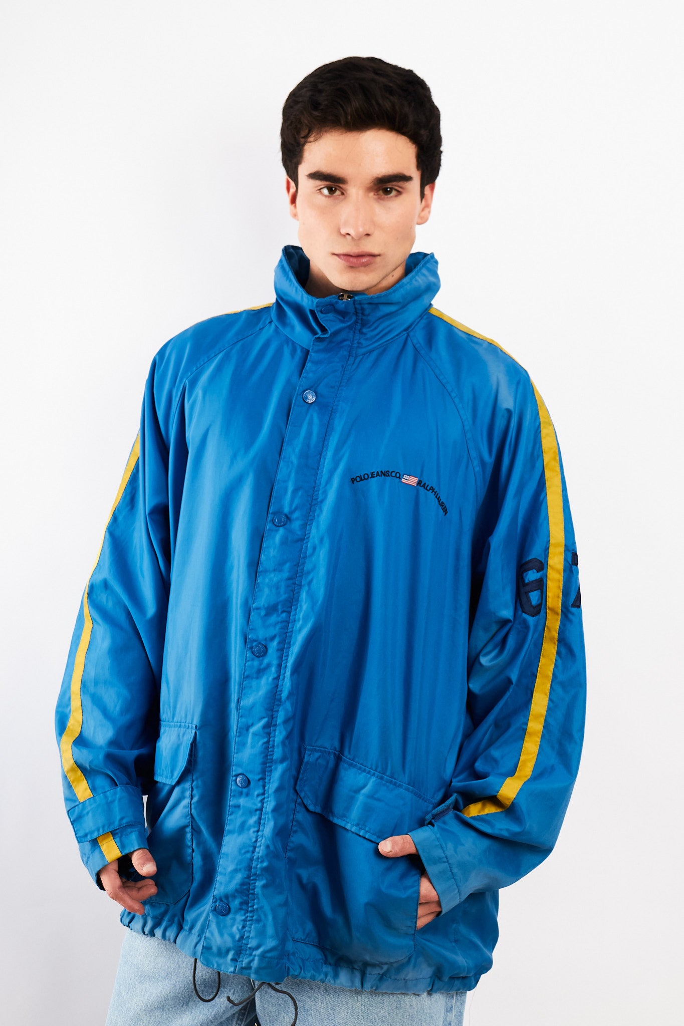 2000 Vintage Polo Jeans Co. Electric Blue Windbreaker(XL)