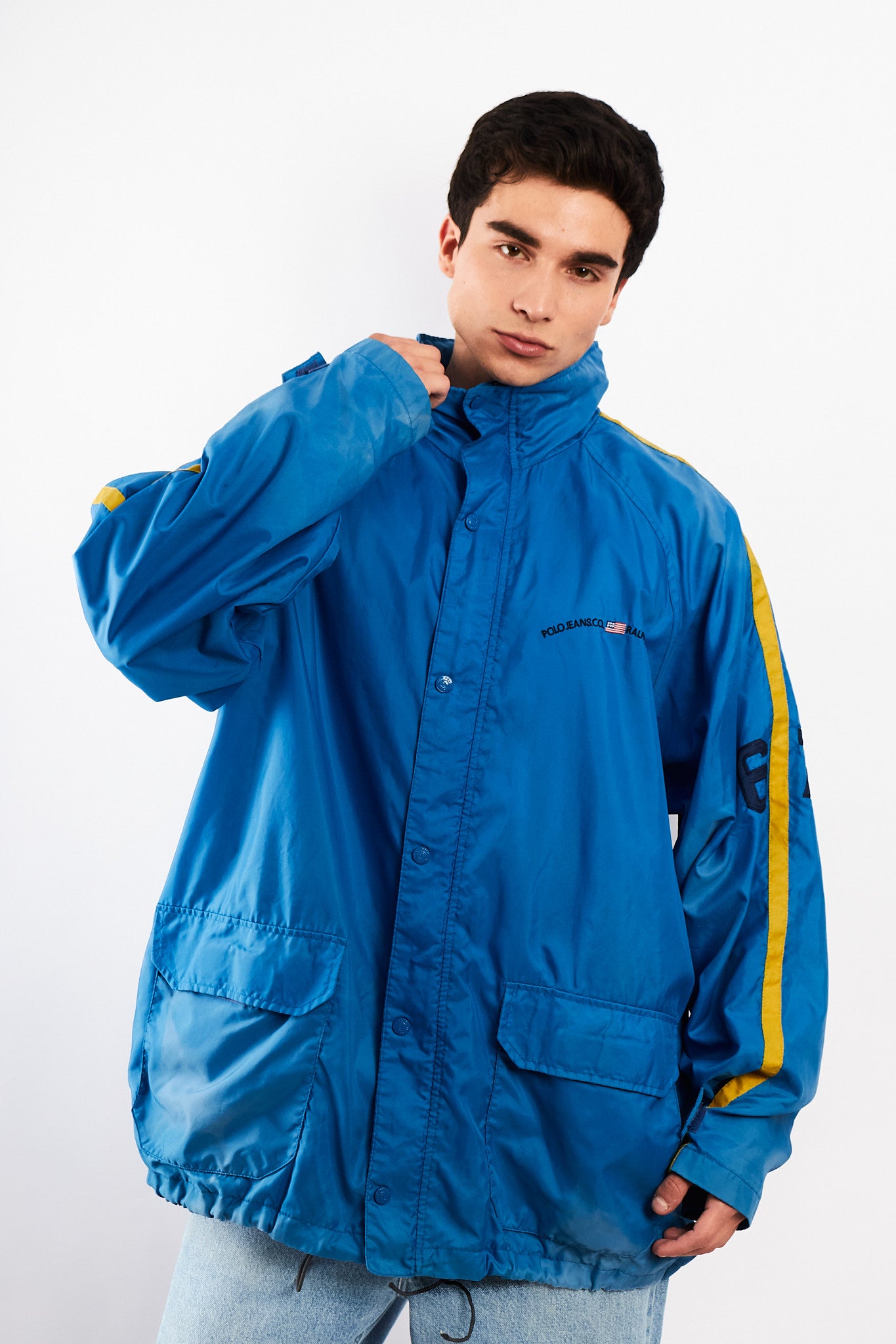 2000 Vintage Polo Jeans Co. Electric Blue Windbreaker(XL)