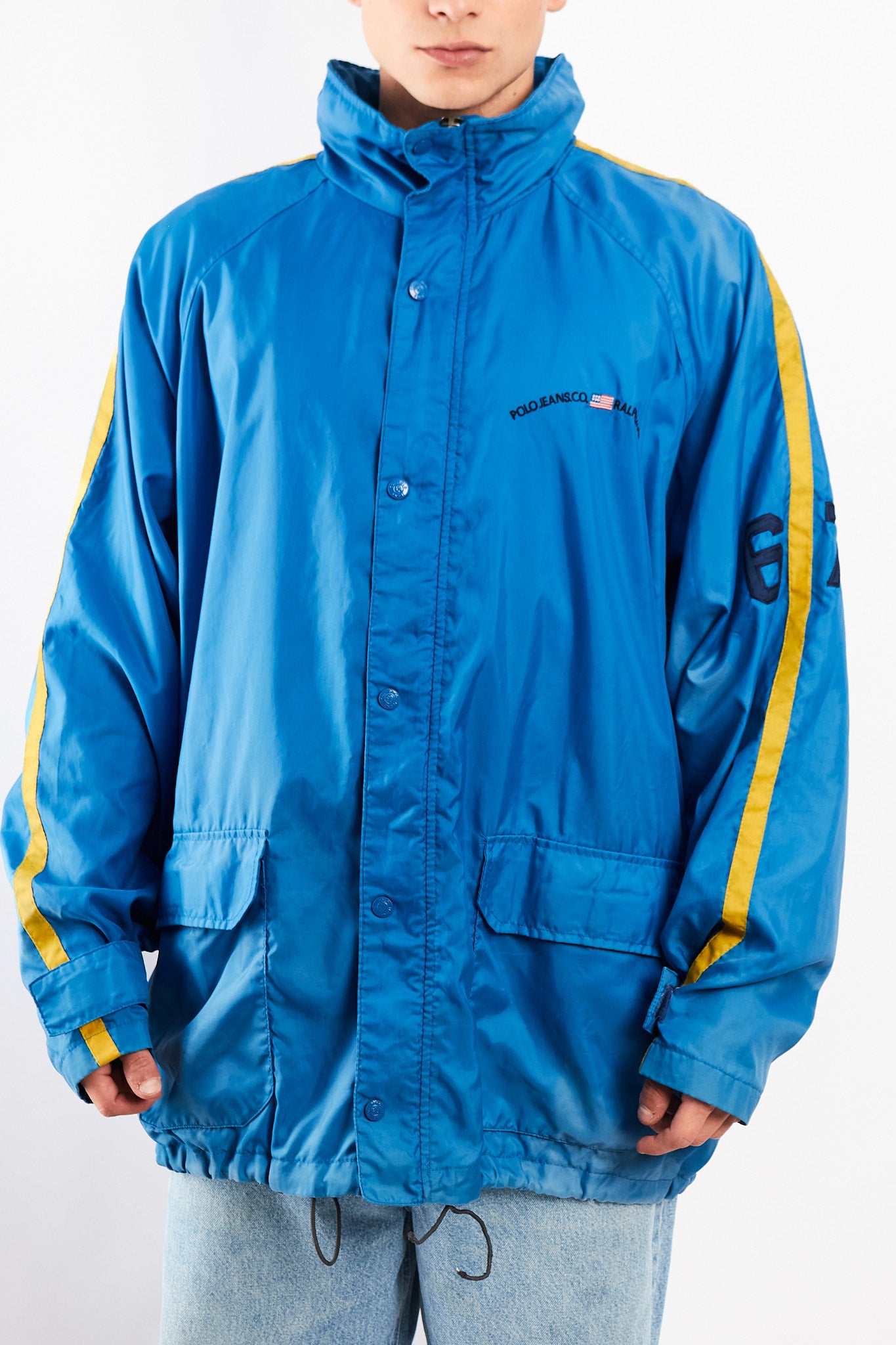 2000 Vintage Polo Jeans Co. Electric Blue Windbreaker(XL)