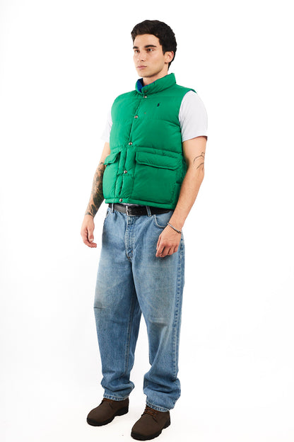 1990 Vintage Polo Ralph Lauren Reversible Down Puffer Vest (S/M)