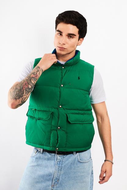 1990 Vintage Polo Ralph Lauren Reversible Down Puffer Vest (S/M)