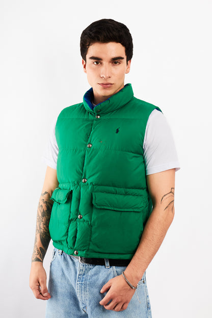 1990 Vintage Polo Ralph Lauren Reversible Down Puffer Vest (S/M)