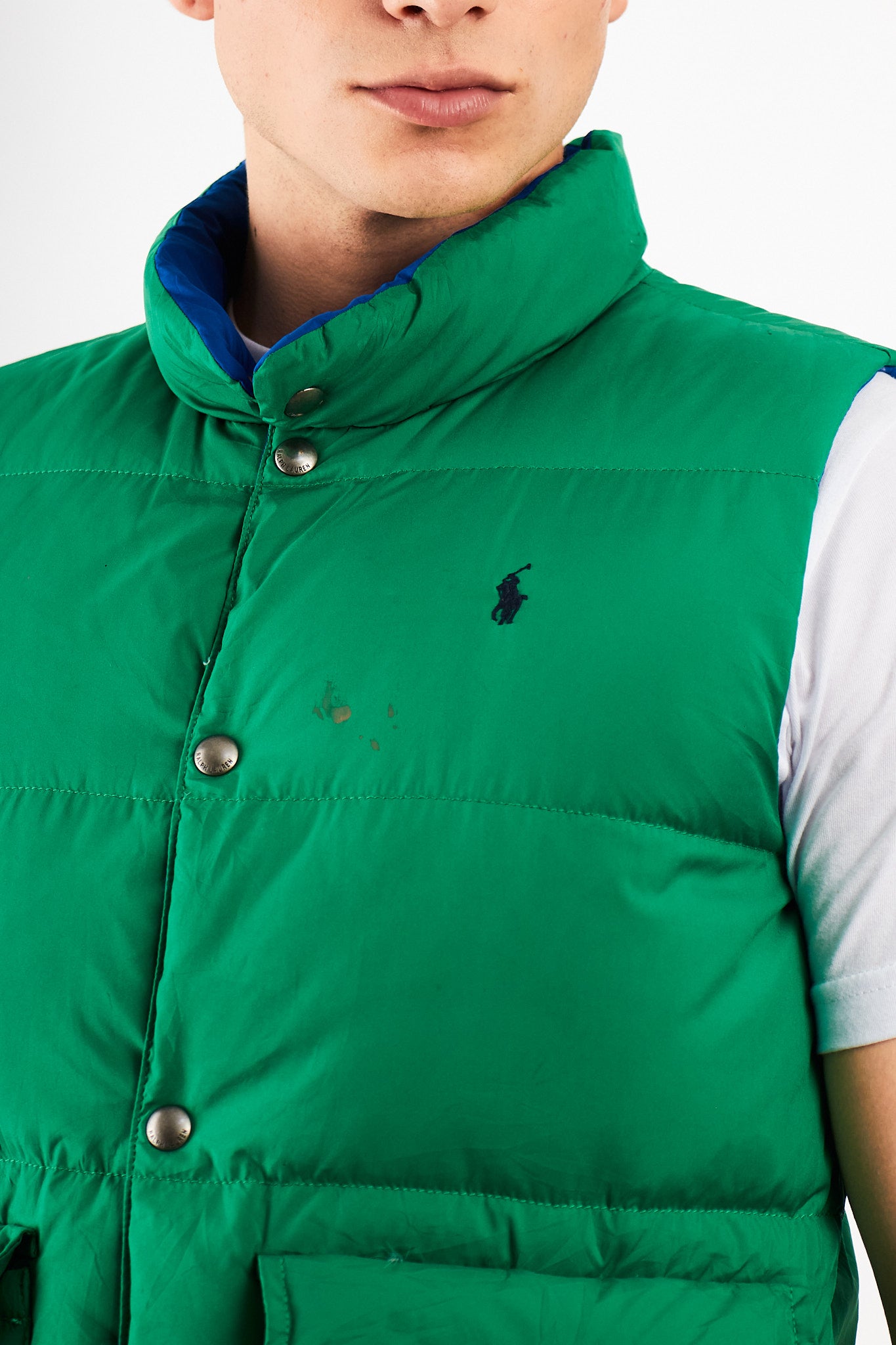 1990 Vintage Polo Ralph Lauren Reversible Down Puffer Vest (S/M)