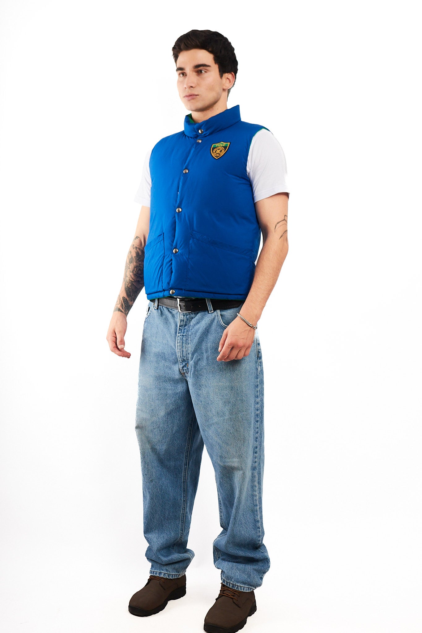 1990 Vintage Polo Ralph Lauren Reversible Down Puffer Vest (S/M)
