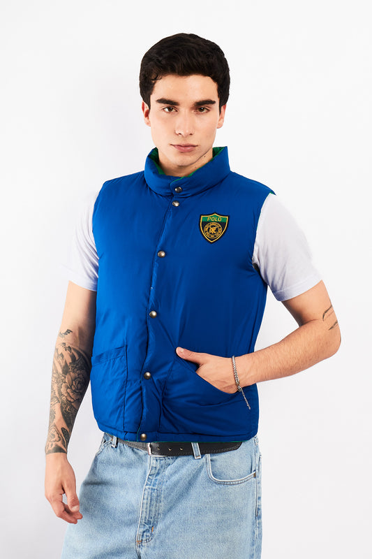 1990 Vintage Polo Ralph Lauren Reversible Down Puffer Vest (S/M)