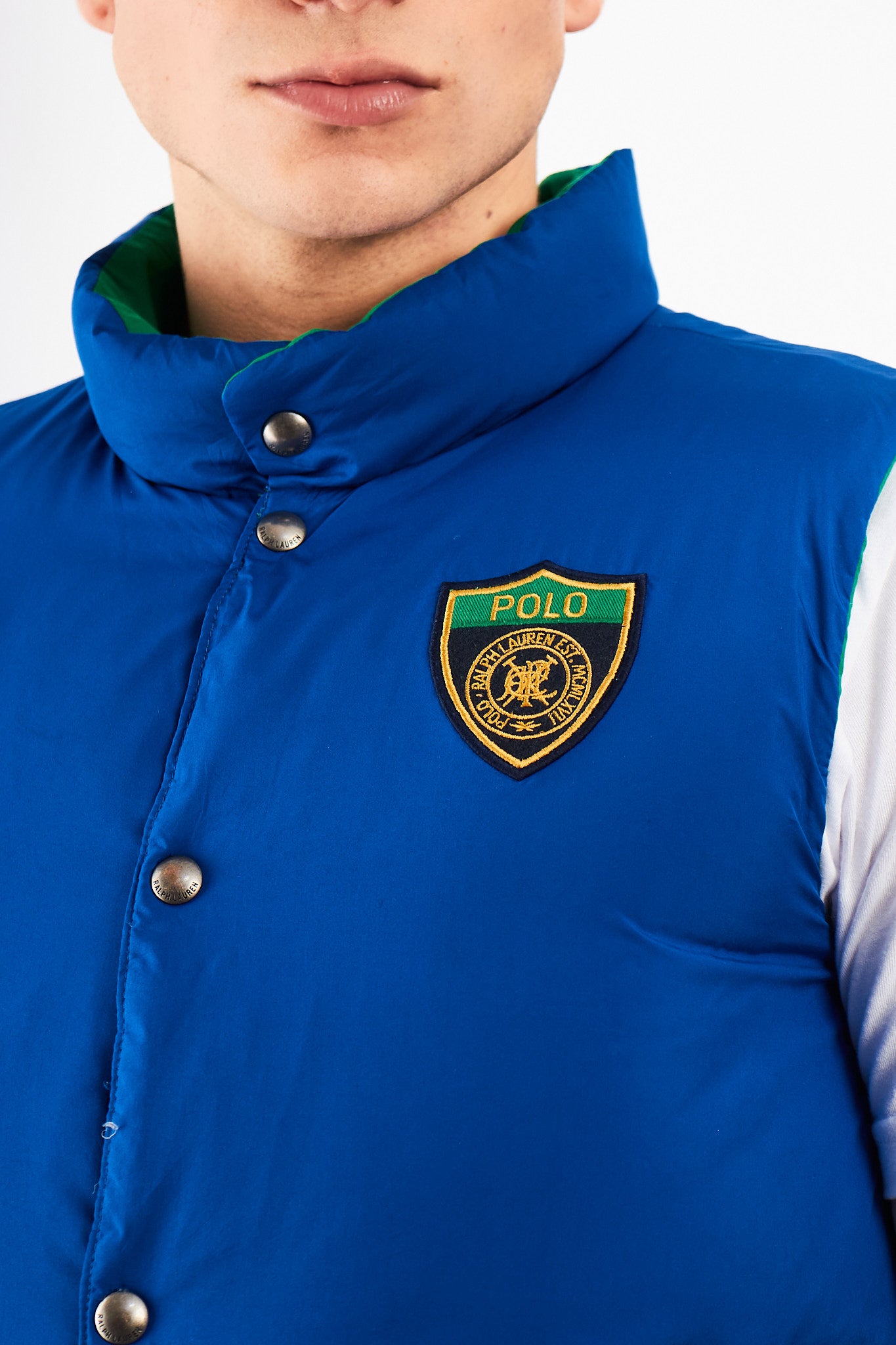 1990 Vintage Polo Ralph Lauren Reversible Down Puffer Vest (S/M)