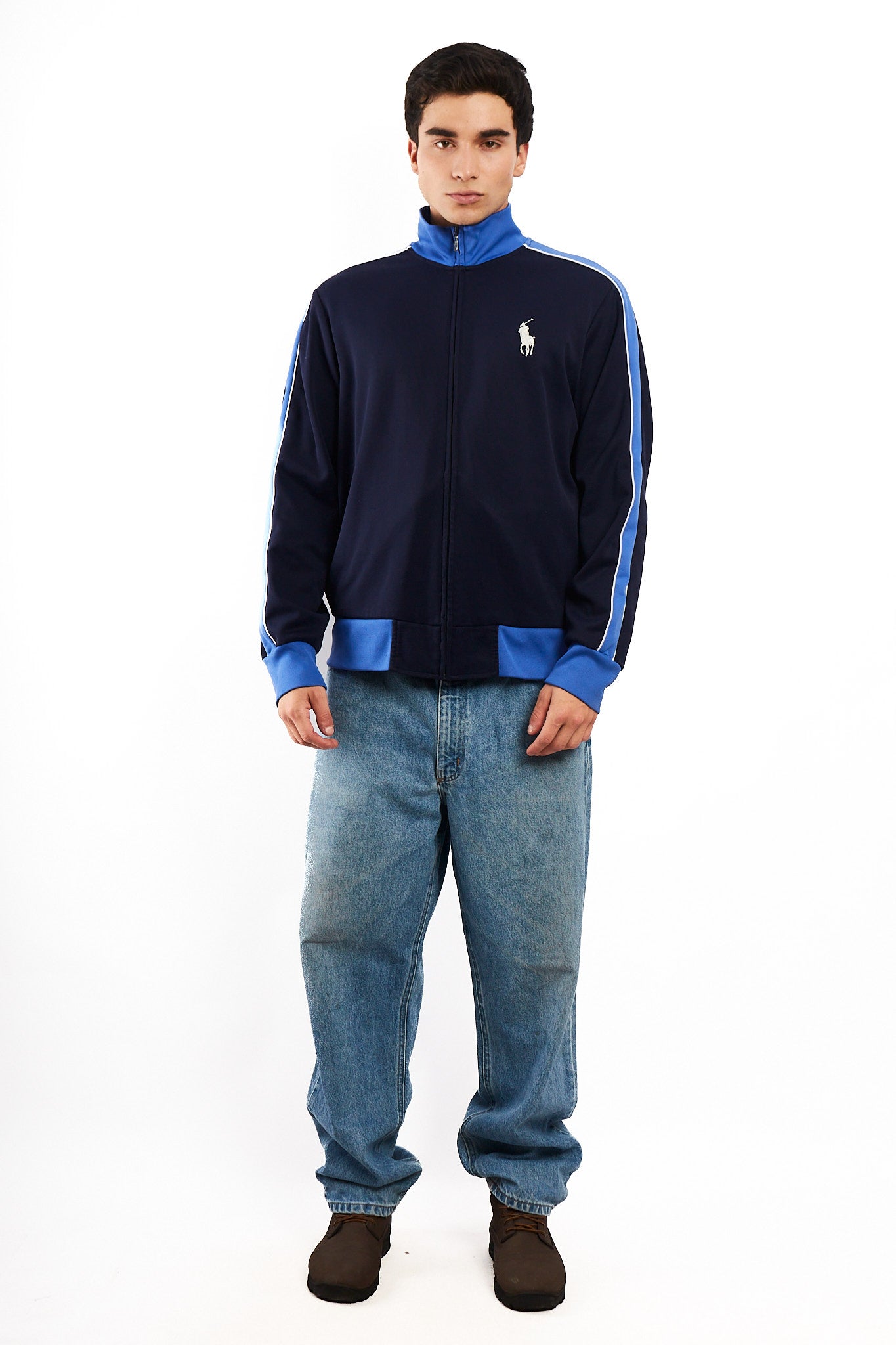 2000 Polo Ralph Lauren Navy Big Pony Track Jacket (L/XL)