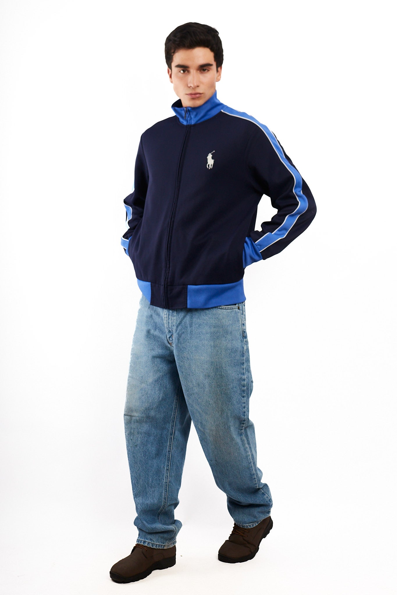 2000 Polo Ralph Lauren Navy Big Pony Track Jacket (L/XL) – Vindays