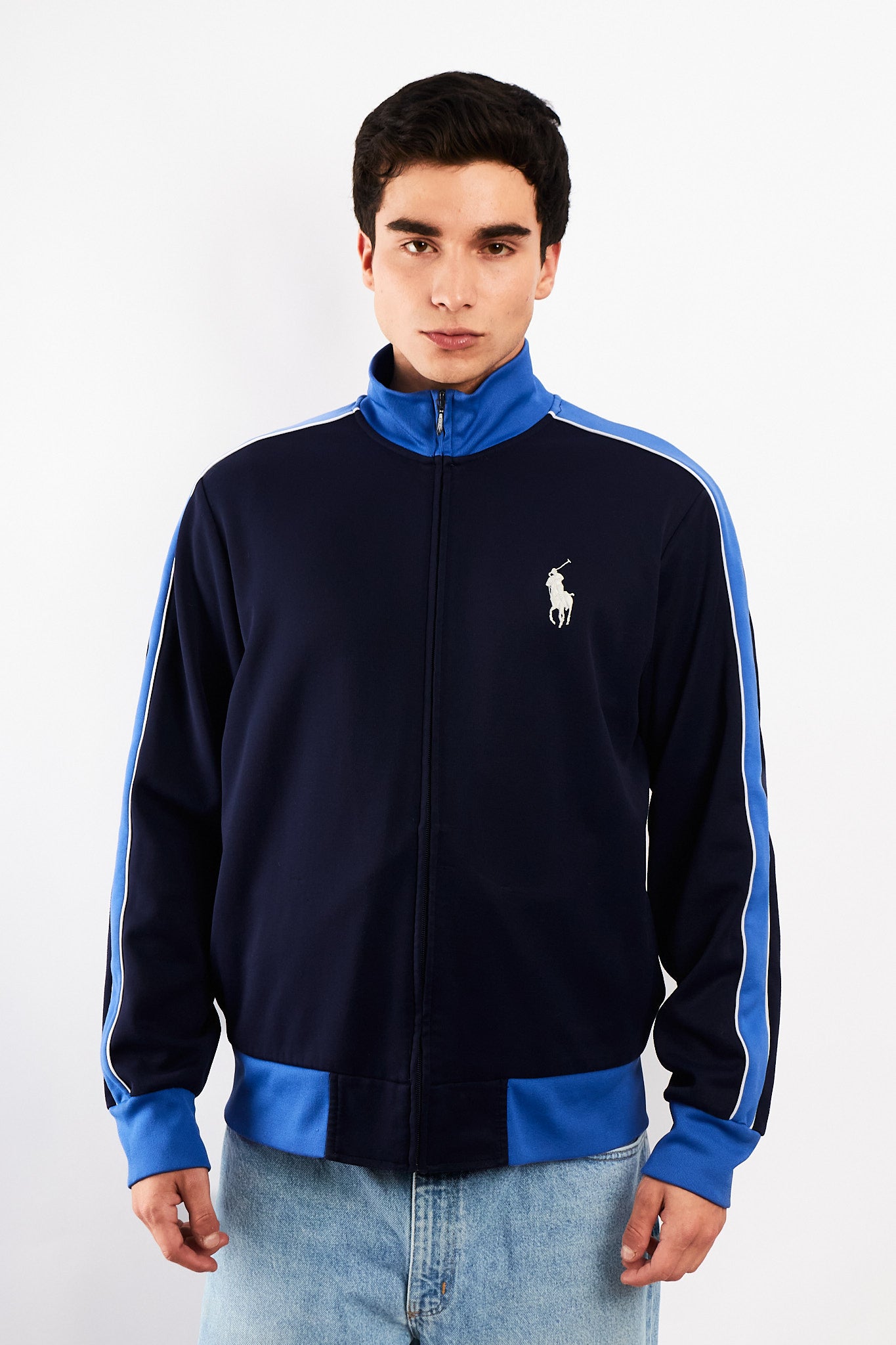 2000 Polo Ralph Lauren Navy Big Pony Track Jacket (L/XL)