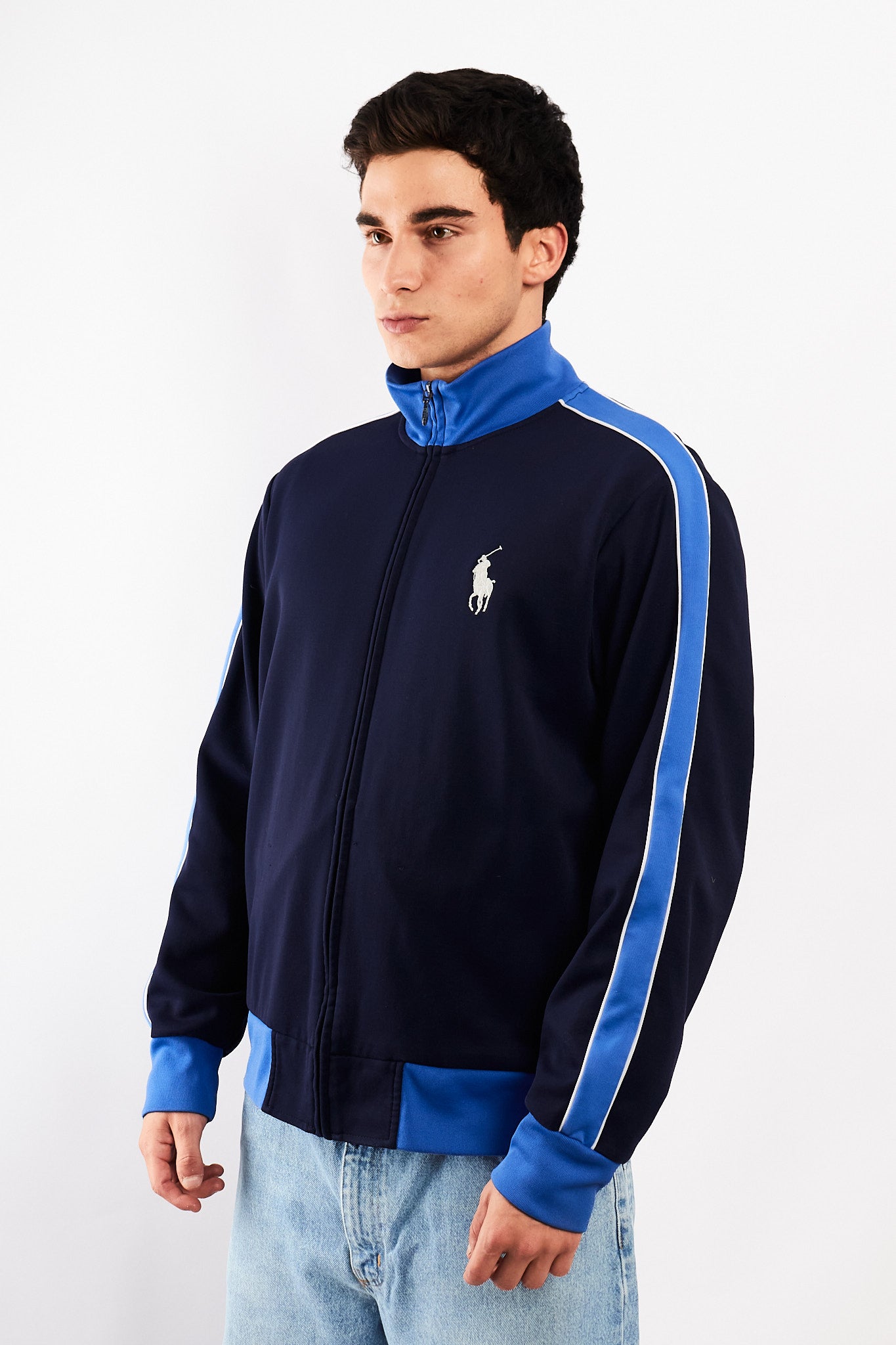 2000 Polo Ralph Lauren Navy Big Pony Track Jacket (L/XL)