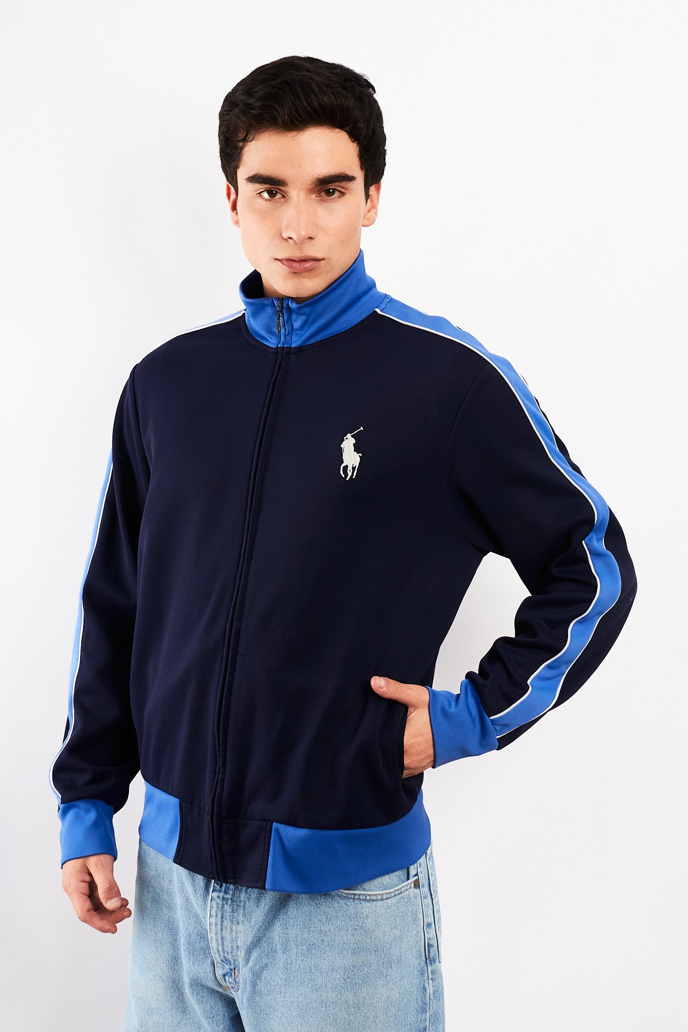 2000 Polo Ralph Lauren Navy Big Pony Track Jacket (L/XL)
