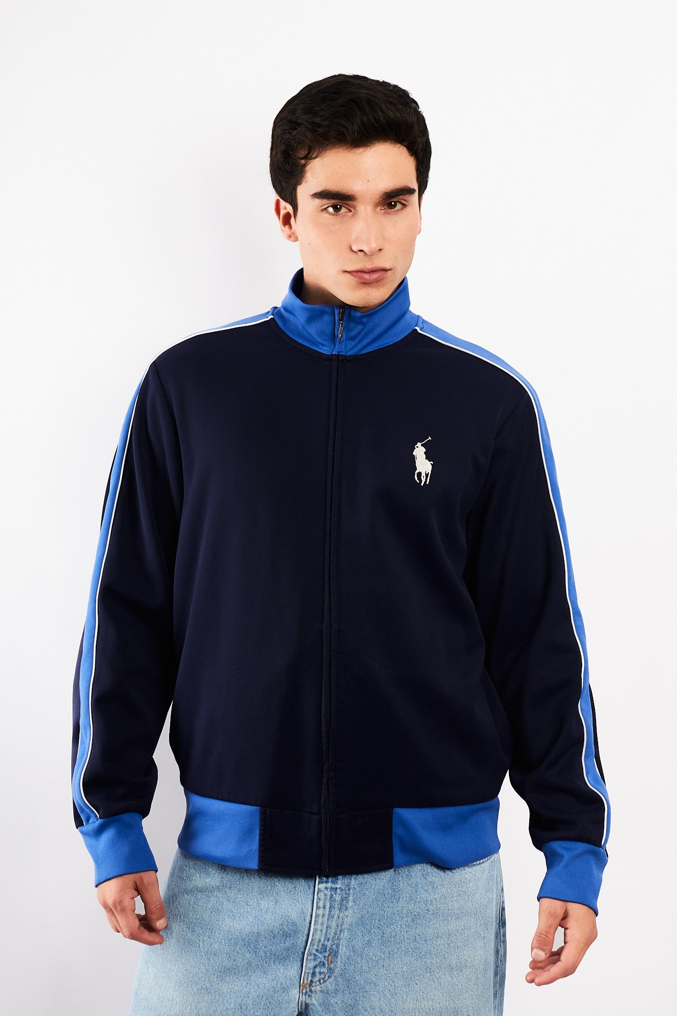 2000 Polo Ralph Lauren Navy Big Pony Track Jacket (L/XL)