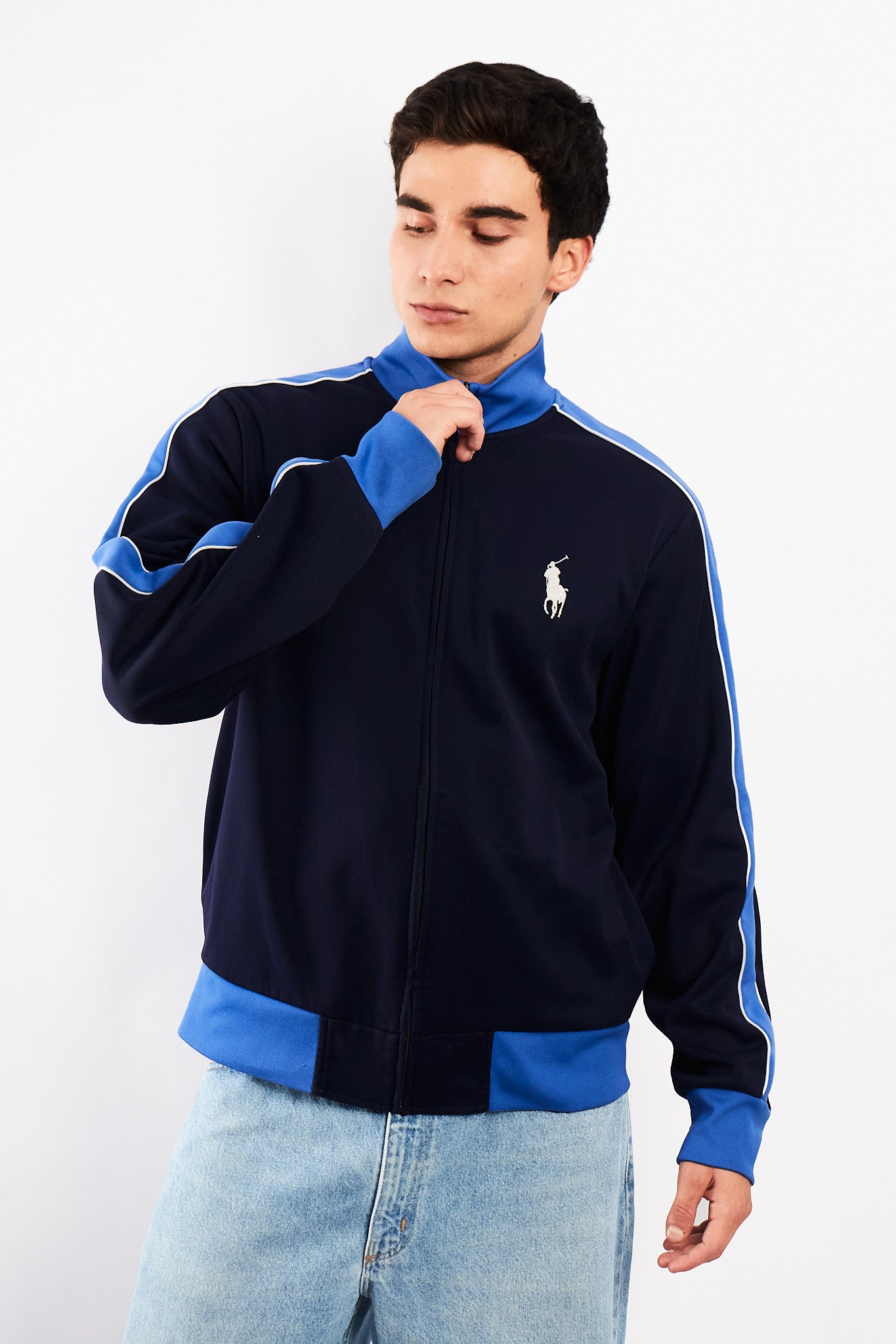 2000 Polo Ralph Lauren Navy Big Pony Track Jacket (L/XL)