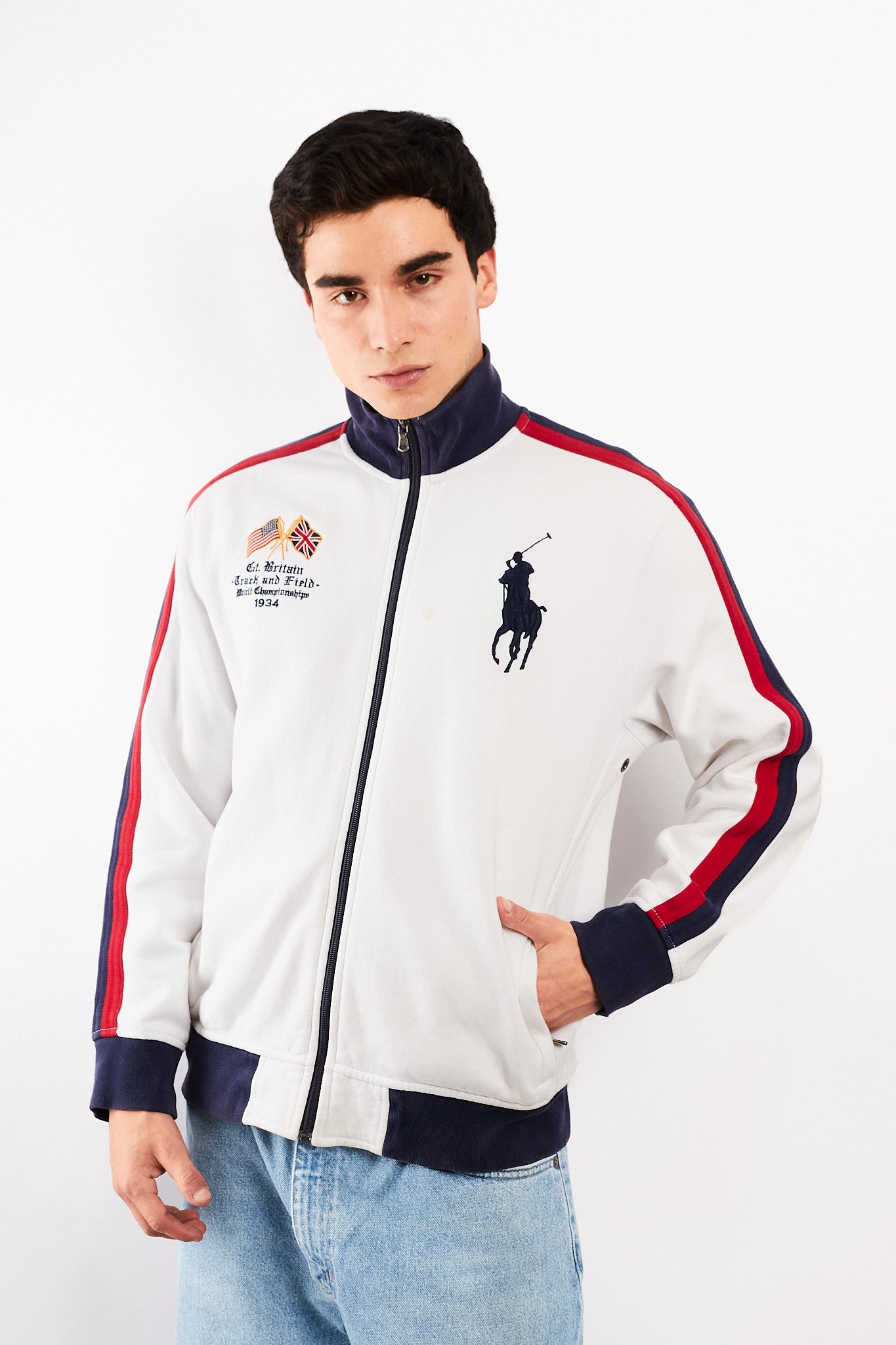 2000 Vintage Polo Big Pony Great Britan Cotton Jacket (M/L)
