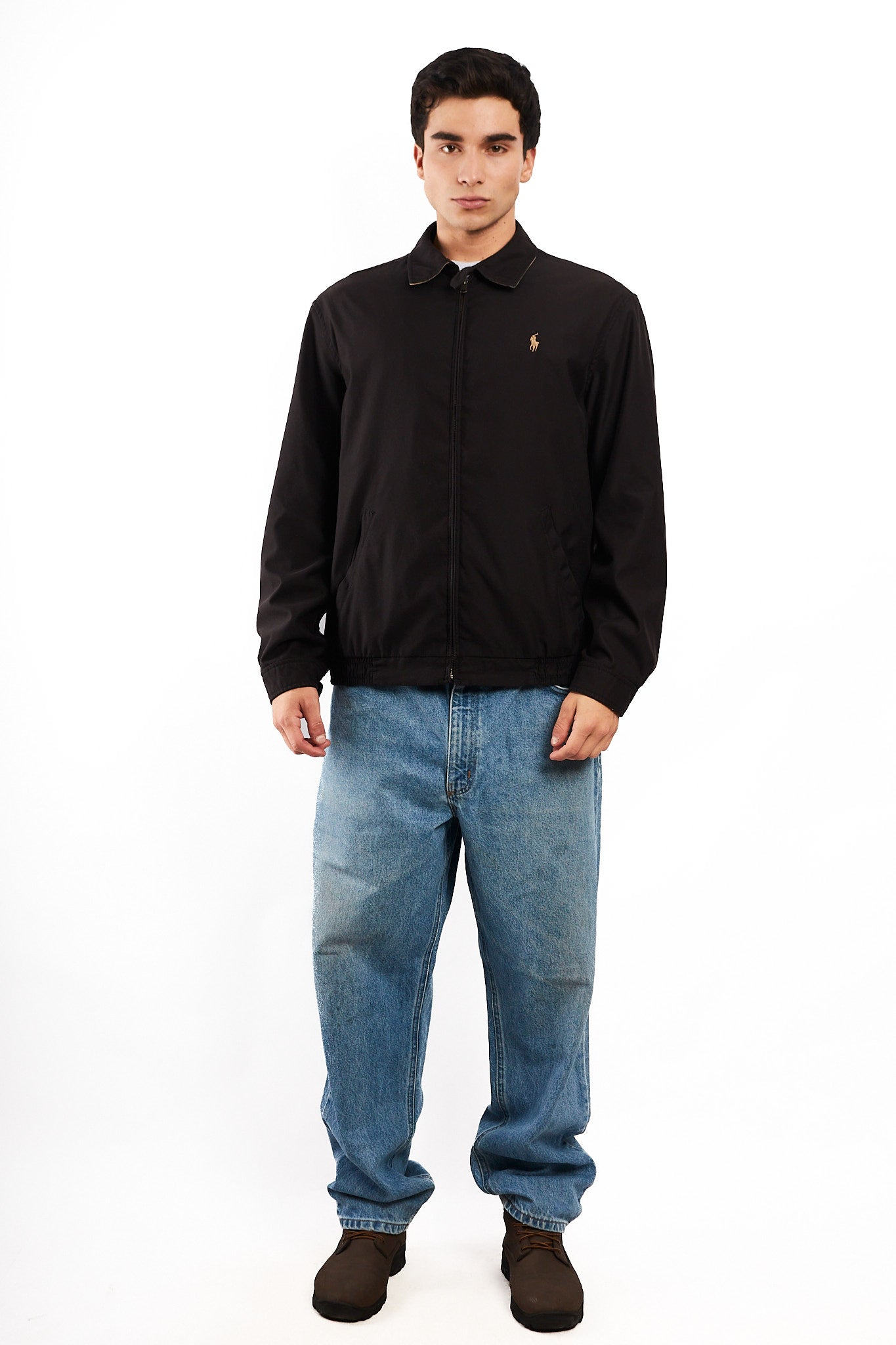2000 Vintage Polo Ralph Lauren Black Bi-Swing Impermeable Jacket (M/L)