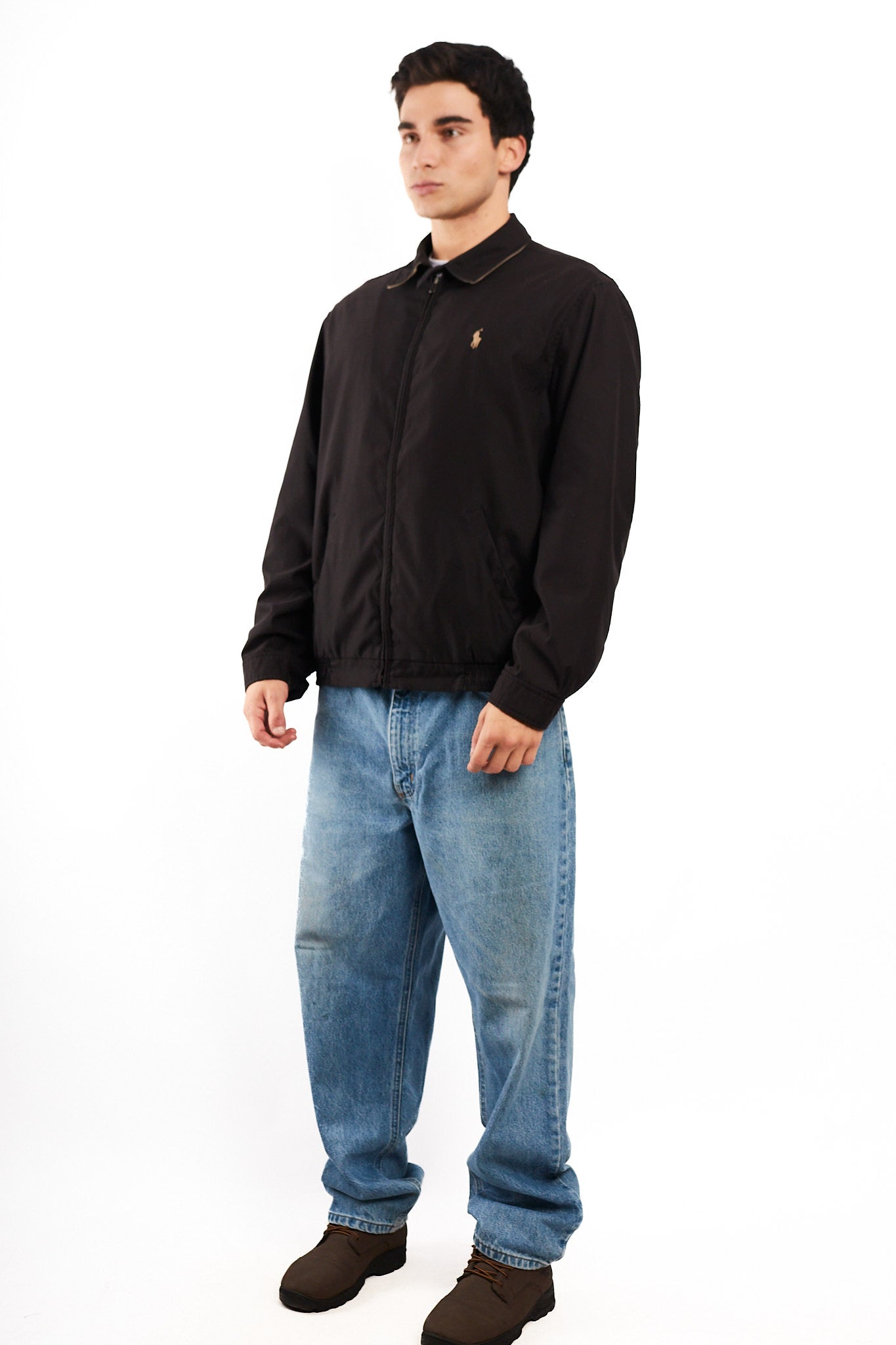 2000 Vintage Polo Ralph Lauren Black Bi-Swing Impermeable Jacket (M/L)