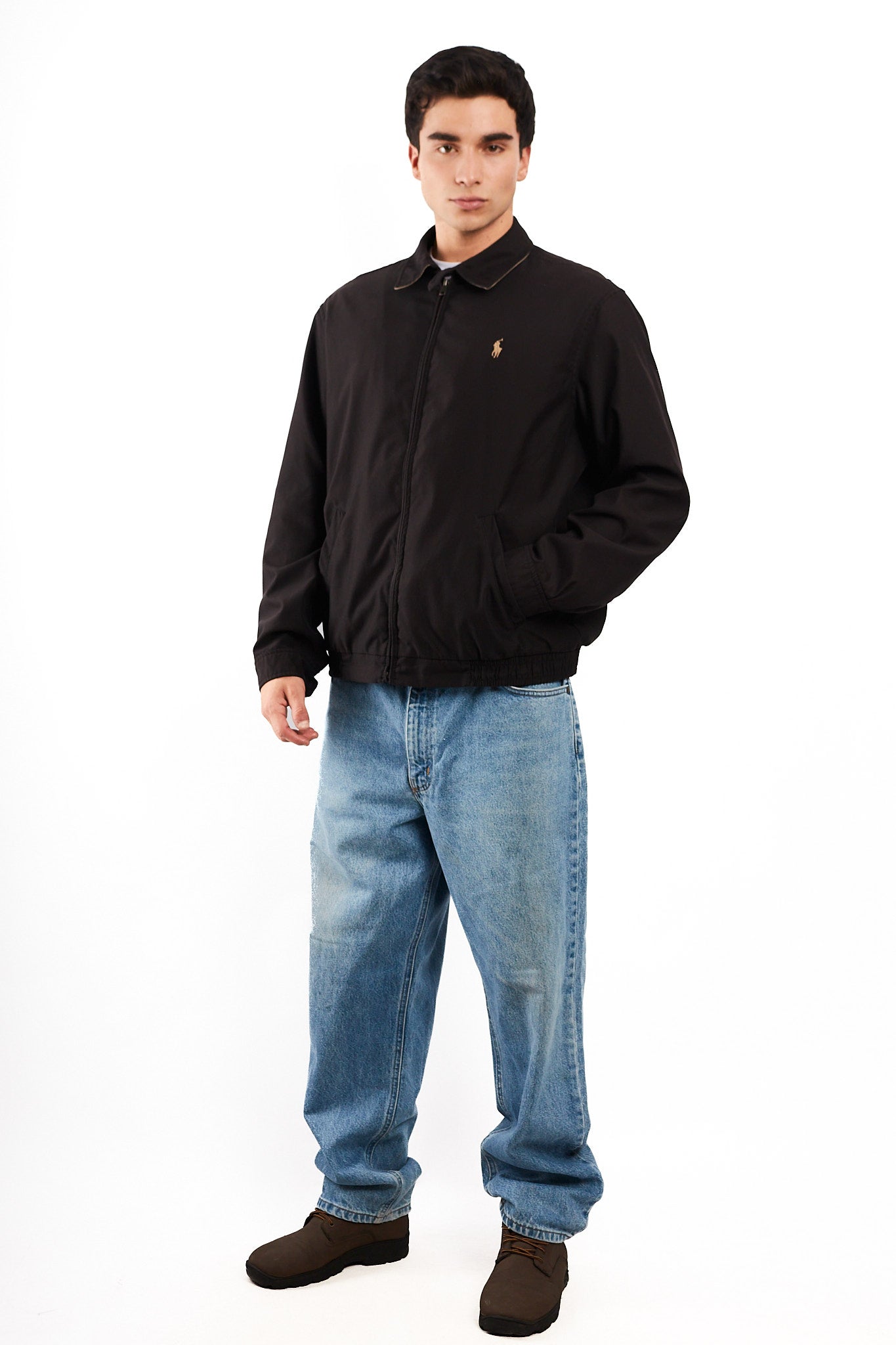 2000 Vintage Polo Ralph Lauren Black Bi-Swing Impermeable Jacket (M/L)