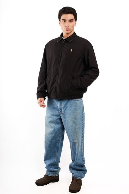2000 Vintage Polo Ralph Lauren Black Bi-Swing Impermeable Jacket (M/L)