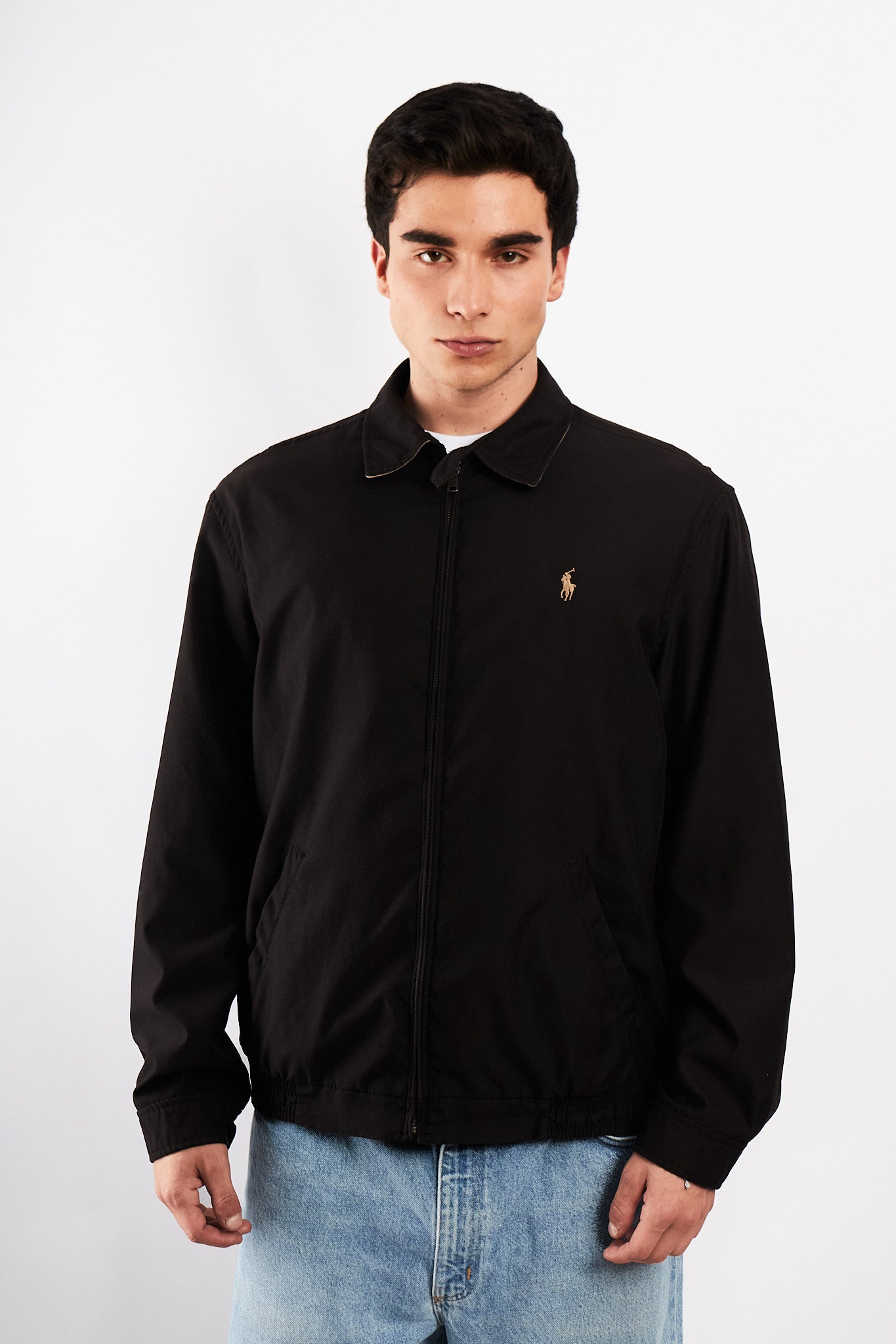 2000 Vintage Polo Ralph Lauren Black Bi-Swing Impermeable Jacket (M/L)