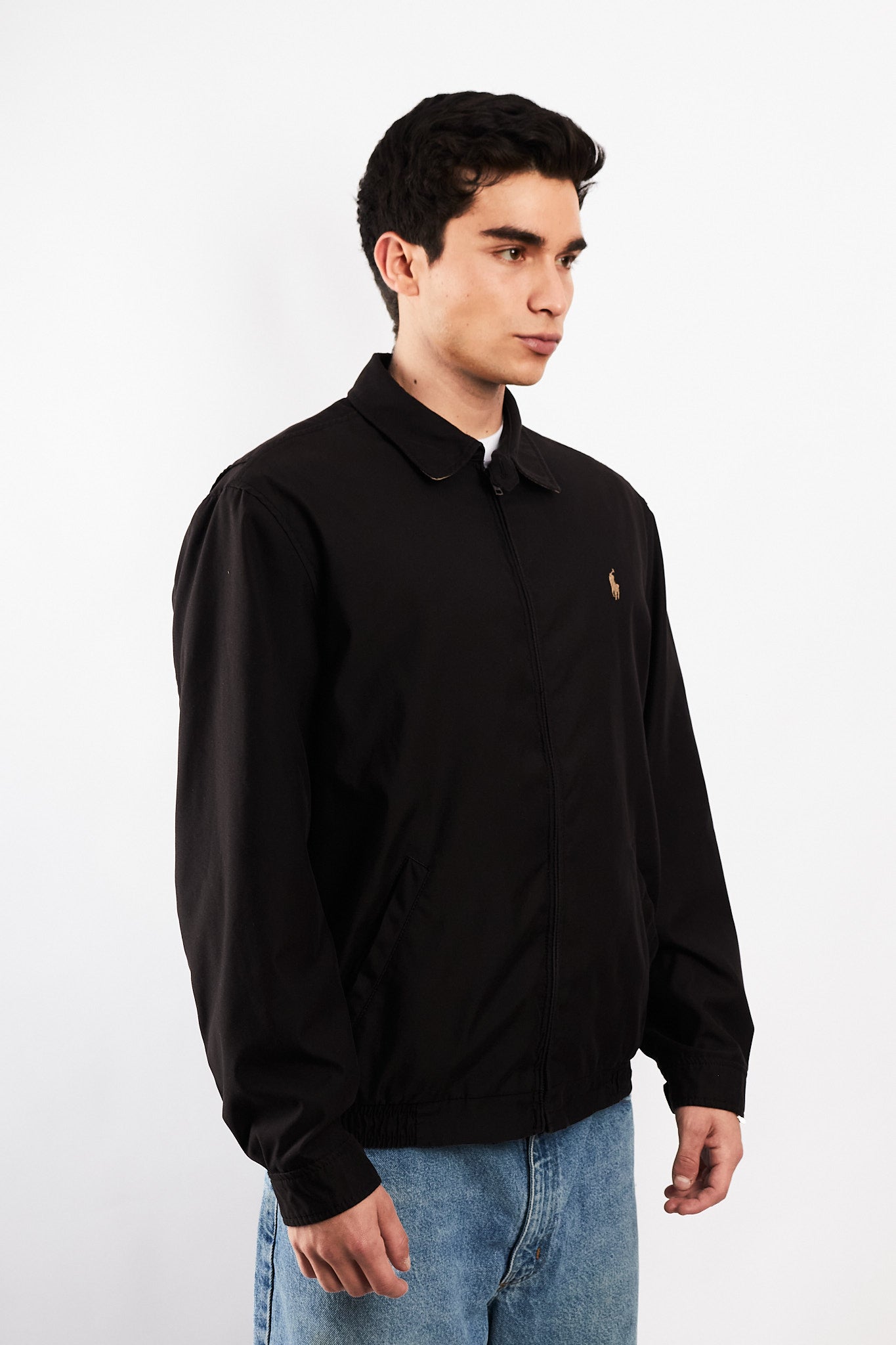 2000 Vintage Polo Ralph Lauren Black Bi-Swing Impermeable Jacket (M/L)