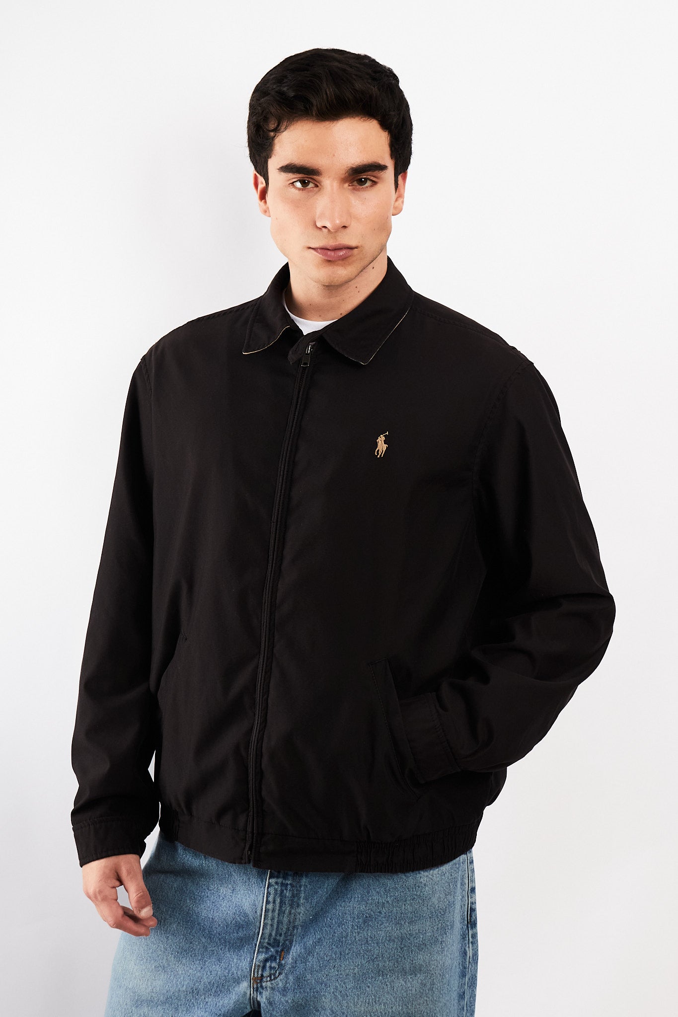 2000 Vintage Polo Ralph Lauren Black Bi-Swing Impermeable Jacket (M/L)