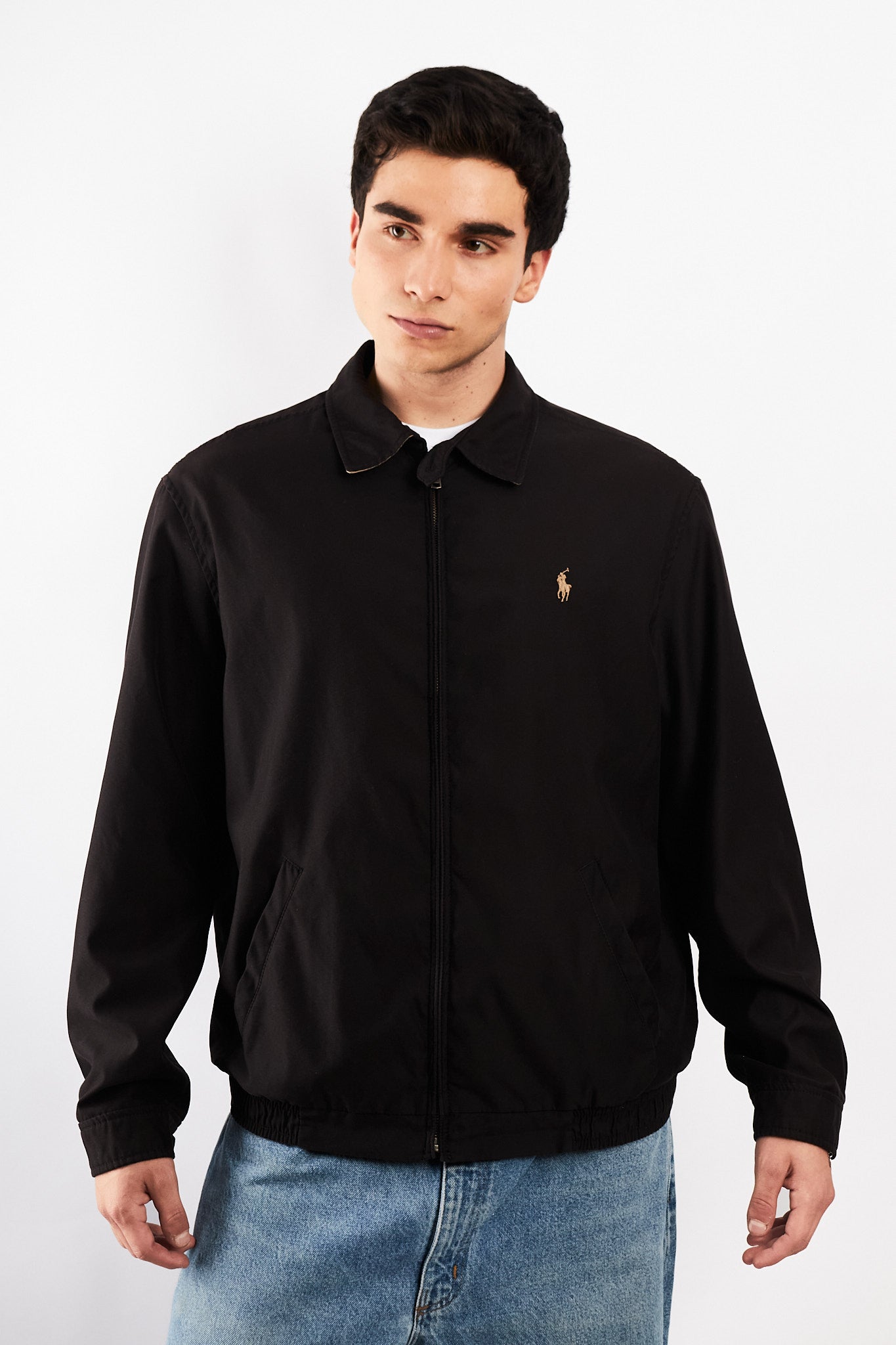 2000 Vintage Polo Ralph Lauren Black Bi-Swing Impermeable Jacket (M/L)