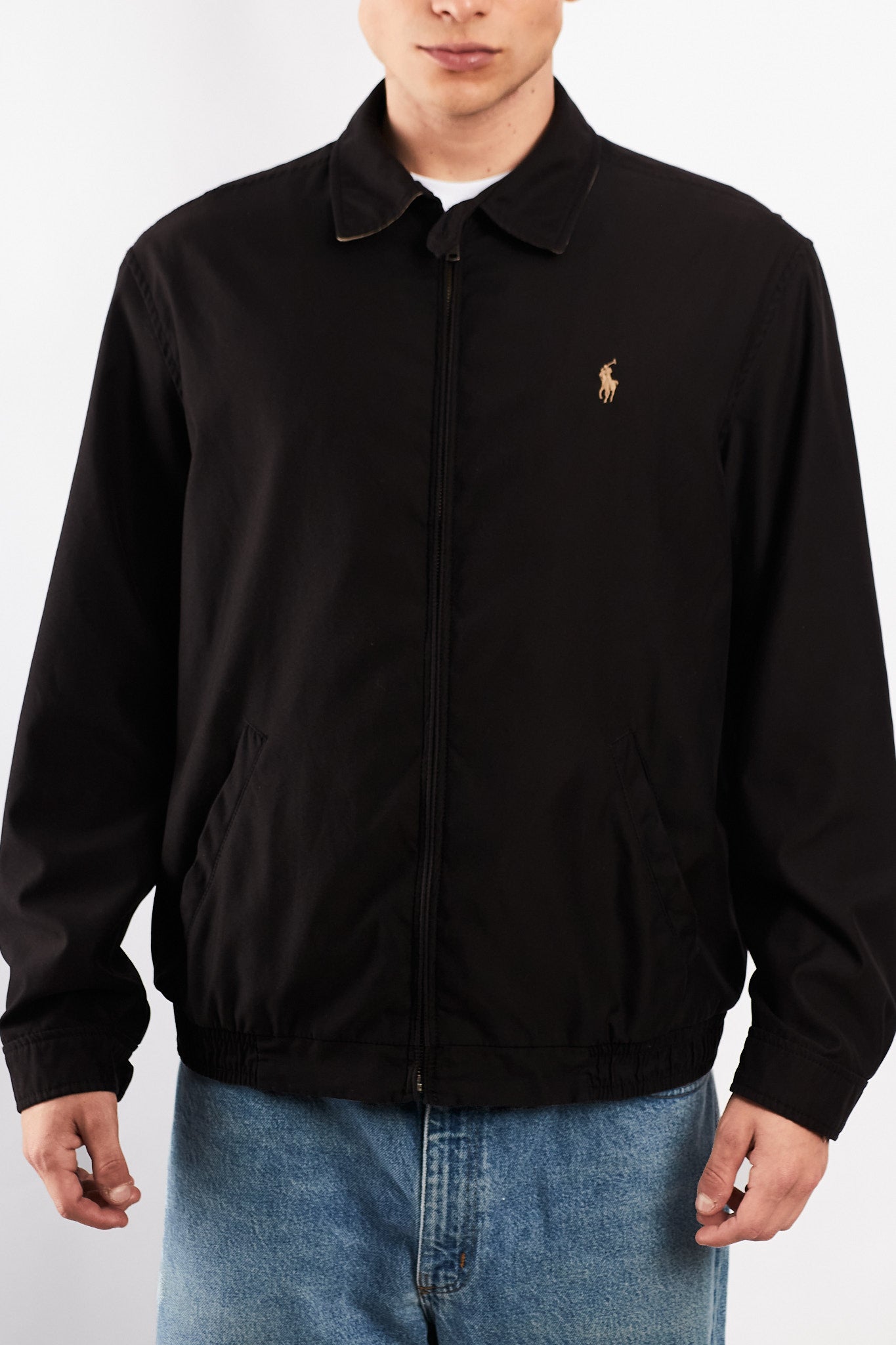 2000 Vintage Polo Ralph Lauren Black Bi-Swing Impermeable Jacket (M/L)