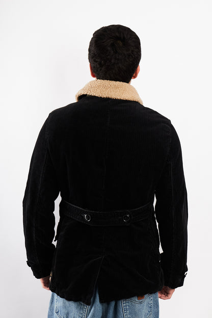 2000 Vintage Ralph Lauren Military Corduroy Sherpa Pea cot (M/L)