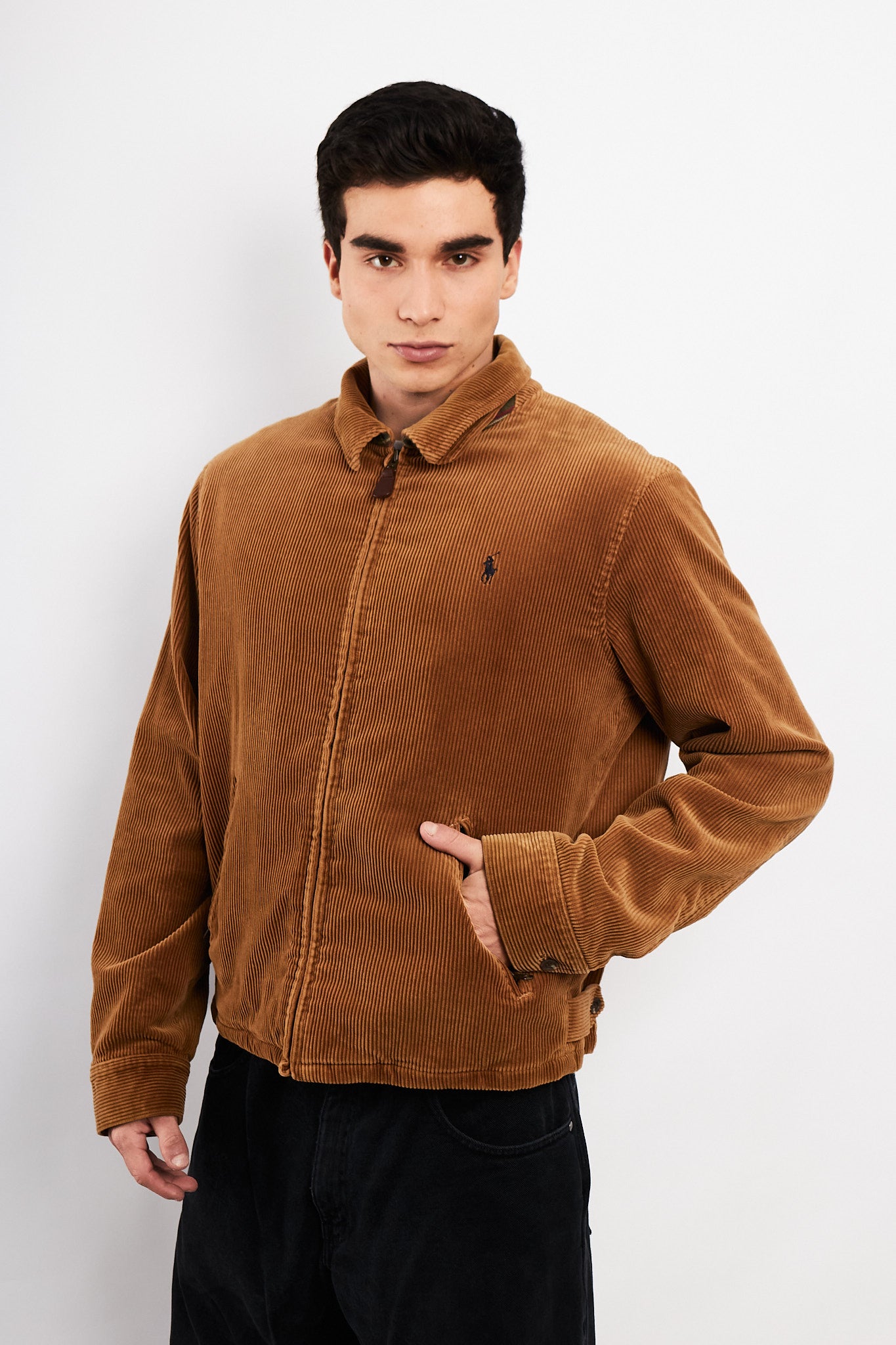 2000 Vintage Polo Ralph Lauren Corduroy Harrington Jacket (M/L)