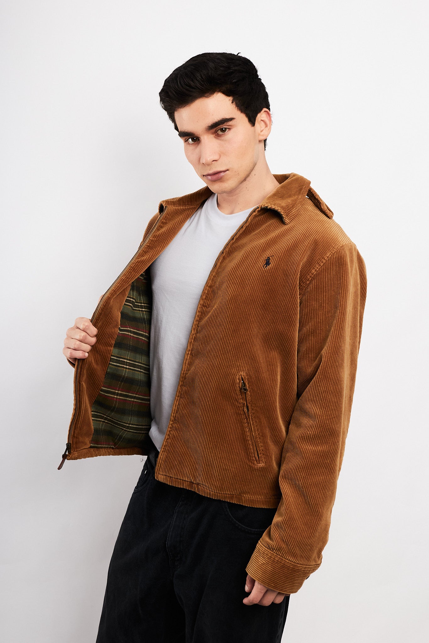 2000 Vintage Polo Ralph Lauren Corduroy Harrington Jacket (M/L)