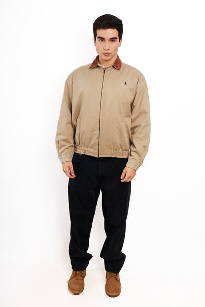 2000 Vintage Polo Ralph Lauren Corduroy Collar Harrrington (M)