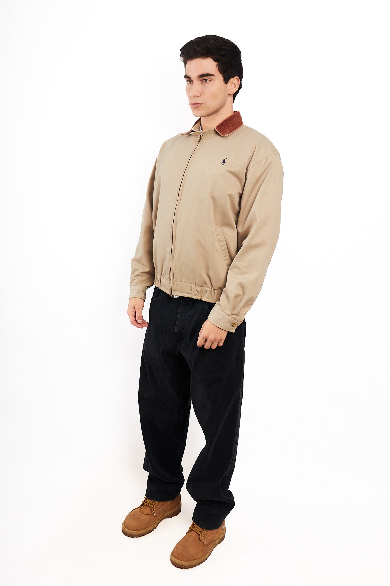 2000 Vintage Polo Ralph Lauren Corduroy Collar Harrrington (M)
