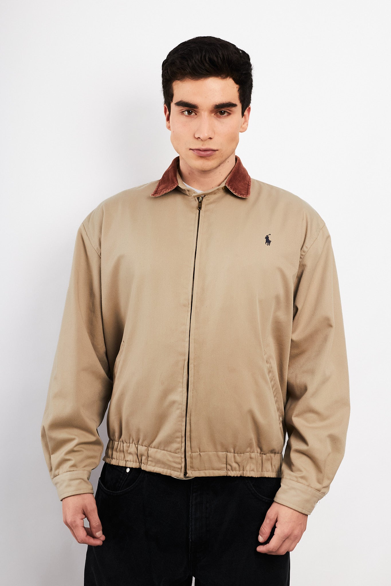 2000 Vintage Polo Ralph Lauren Corduroy Collar Harrrington (M)