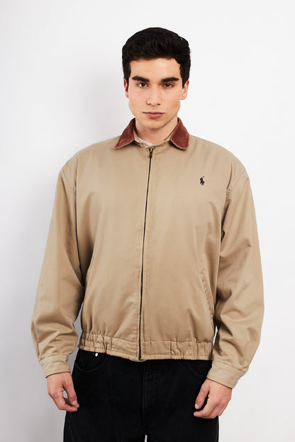 2000 Vintage Polo Ralph Lauren Corduroy Collar Harrrington (M)