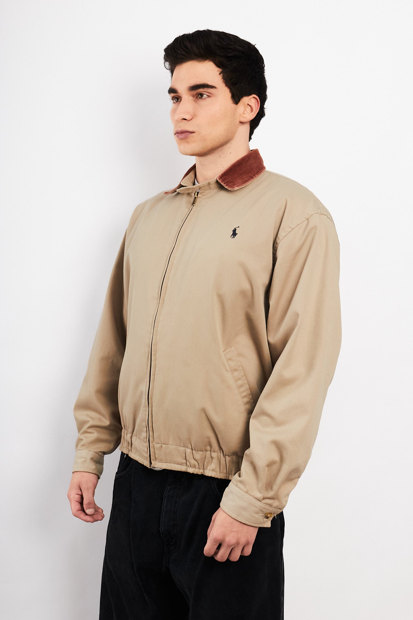 2000 Vintage Polo Ralph Lauren Corduroy Collar Harrrington (M)