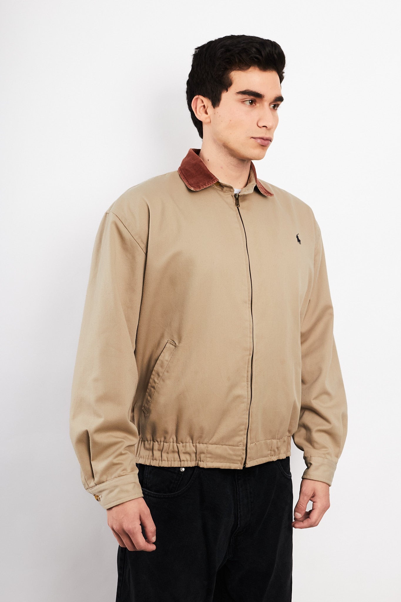 2000 Vintage Polo Ralph Lauren Corduroy Collar Harrrington (M)
