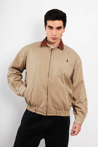 2000 Vintage Polo Ralph Lauren Corduroy Collar Harrrington (M)