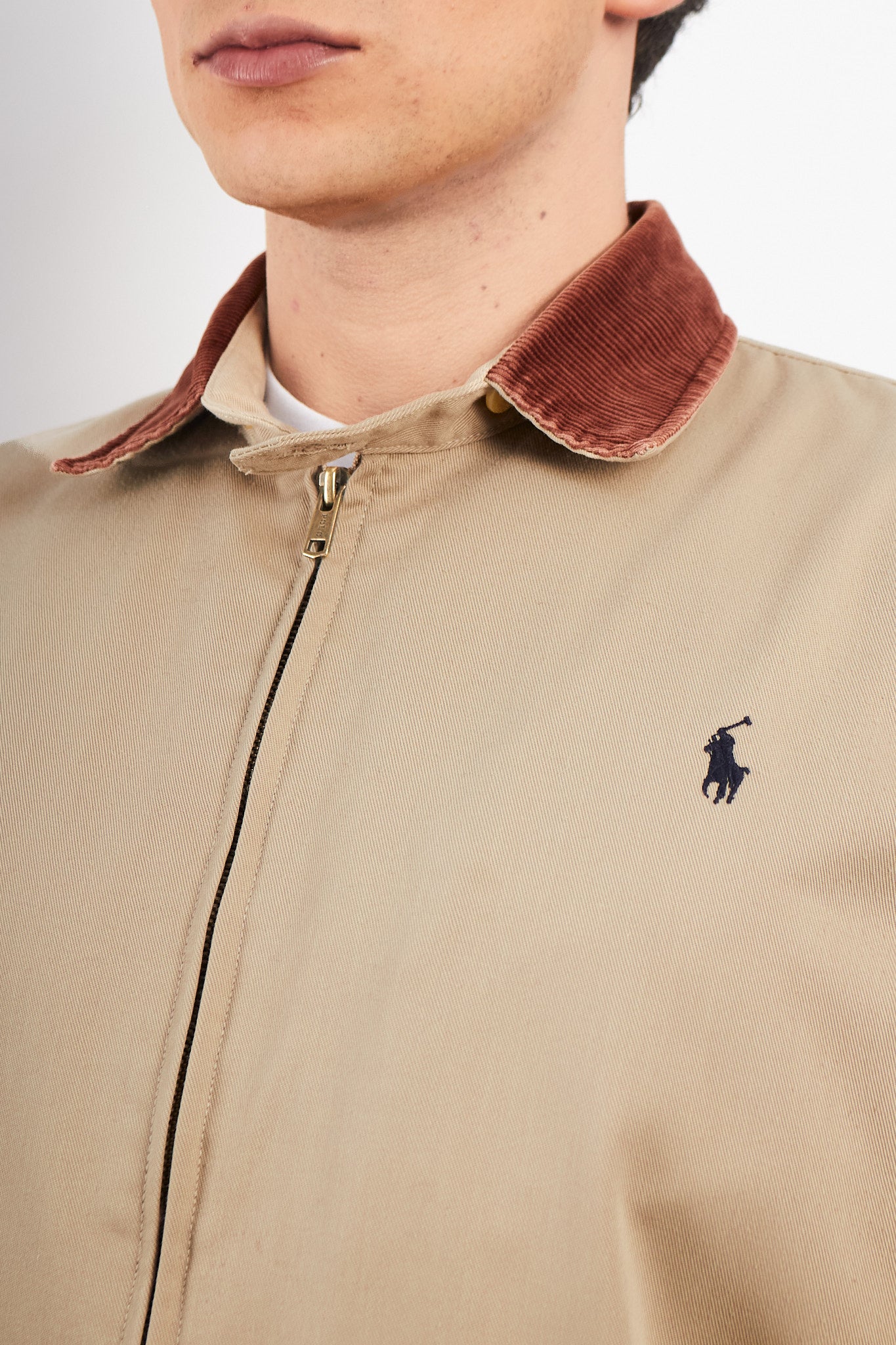 2000 Vintage Polo Ralph Lauren Corduroy Collar Harrrington (M)