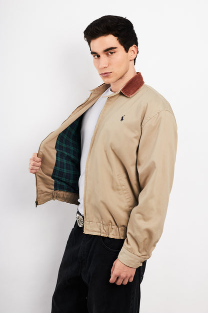 2000 Vintage Polo Ralph Lauren Corduroy Collar Harrrington (M)